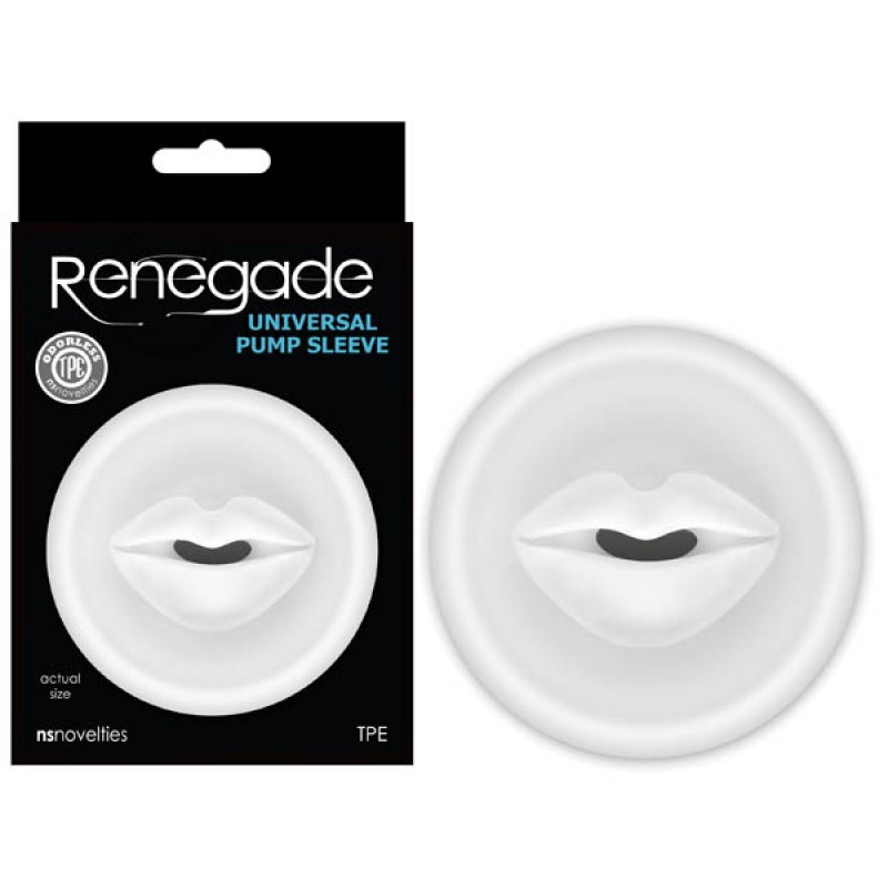 Renegade Clear Mouth-Shaped Penis Pump Sleeve